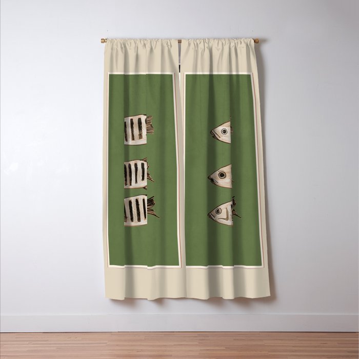 Abstract Fish Study II Window Curtain Gallery Image 3