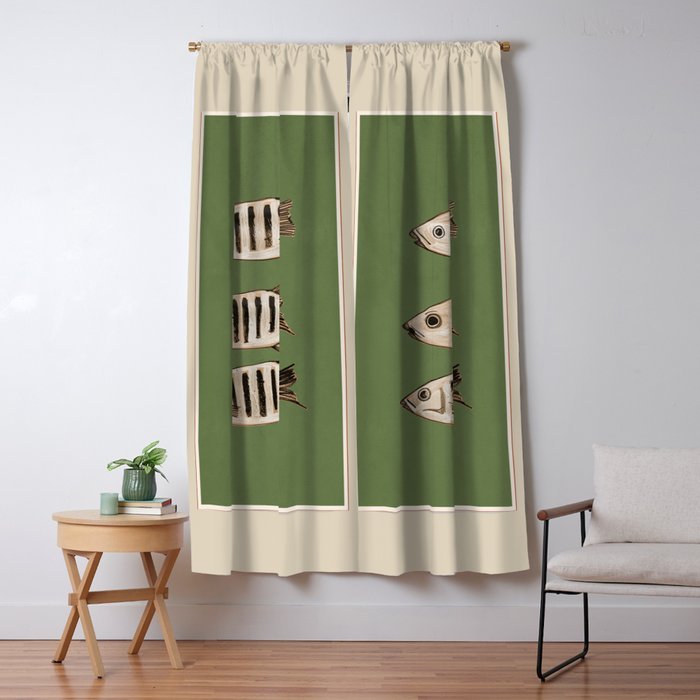 Abstract Fish Study II Window Curtain Gallery Image 5