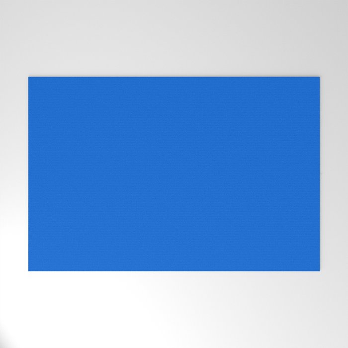 Maximal Blue Solid Color Welcome Mat Gallery Image 1