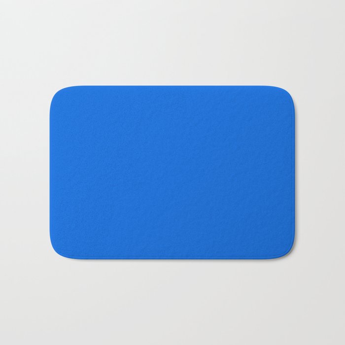 Maximal Blue Solid Color Bath Mat Gallery Image 1