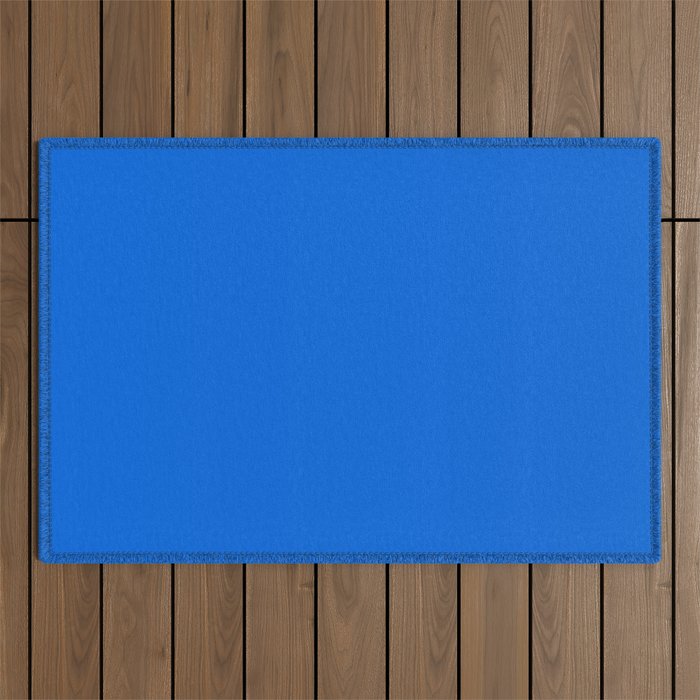 Maximal Blue Solid Color Outdoor Rug Gallery Image 1