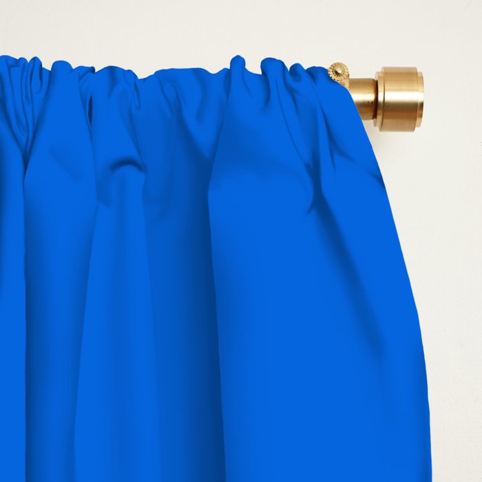 Maximal Blue Solid Color Window Curtain Gallery Image 2