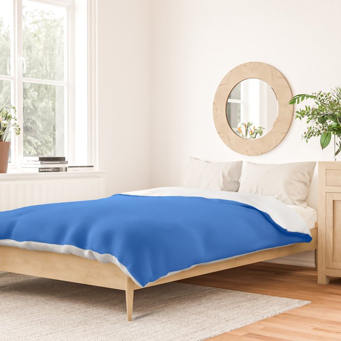 Maximal Blue Solid Color Duvet Cover Gallery Image 2