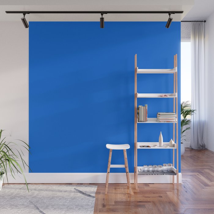 Maximal Blue Solid Color Wall Mural Gallery Image 1