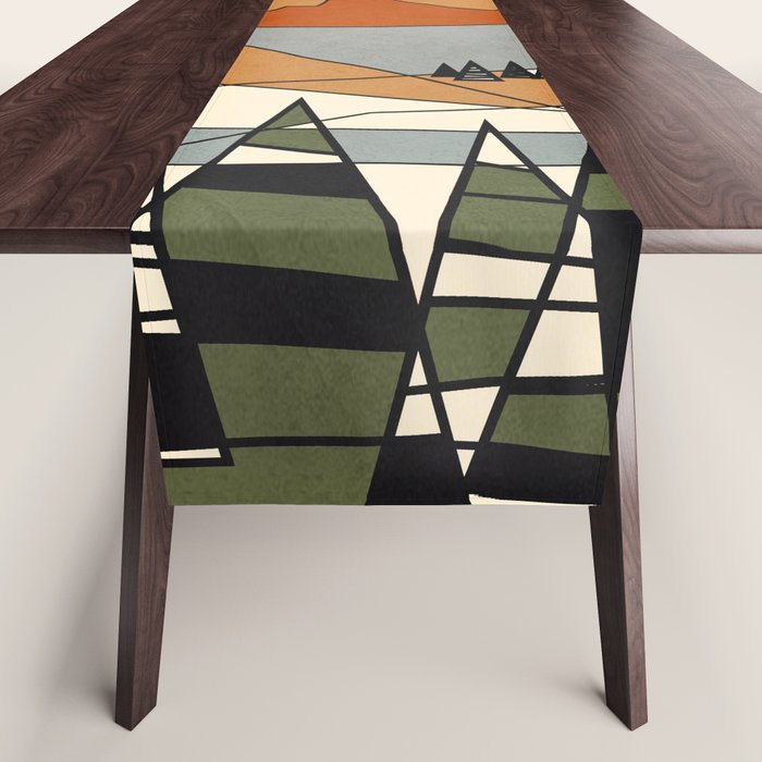 Wild Abstract Landscape 3 Table Runner Gallery Image 1