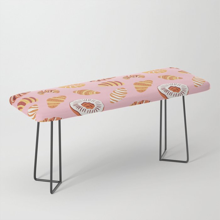 Vintage sweet bakery pastry food art pattern Bench Gallery Image 1
