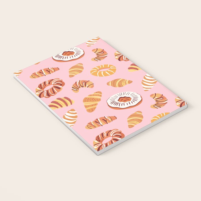Vintage sweet bakery pastry food art pattern Notebook Gallery Image 3