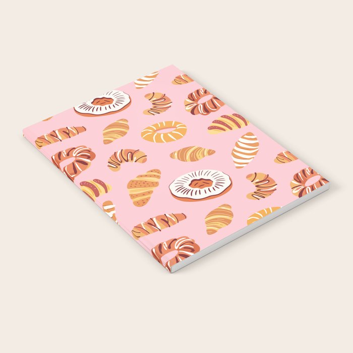 Vintage sweet bakery pastry food art pattern Notebook Gallery Image 2