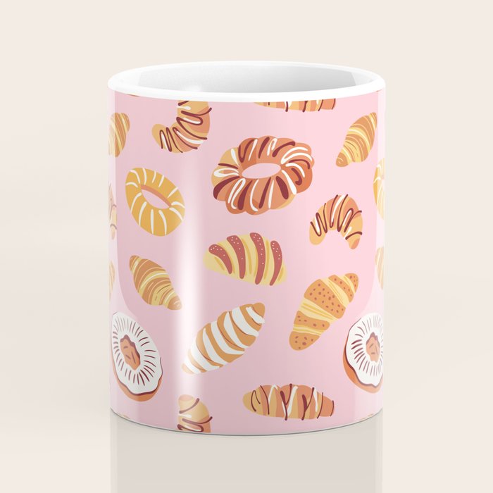 Vintage sweet bakery pastry food art pattern Coffee Mug Gallery Image 4