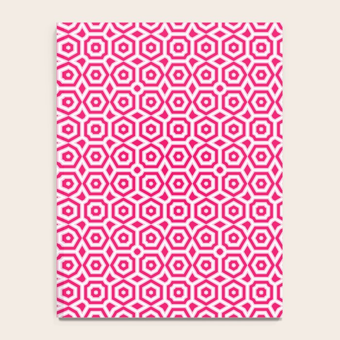 Red and white ornament art deco geometry Notebook Gallery Image 4