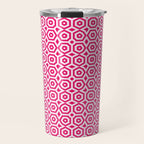 Red and white ornament art deco geometry Travel Mug Gallery Image 1