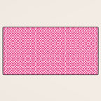 Red and white ornament art deco geometry Desk Mat Gallery Image 3