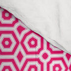 Red and white ornament art deco geometry Comforter Gallery Image 4