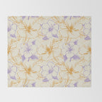 Colorful tropical hibiscus flower art pattern Throw Blanket Gallery Image 2