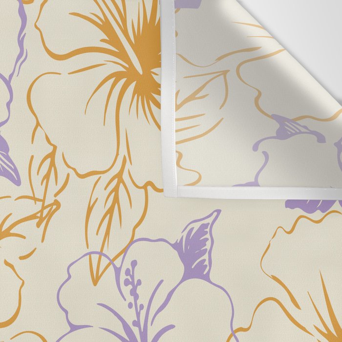 Colorful tropical hibiscus flower art pattern Wall Tapestry Gallery Image 3