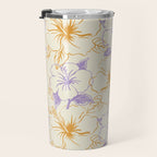 Colorful tropical hibiscus flower art pattern Travel Mug Gallery Image 3