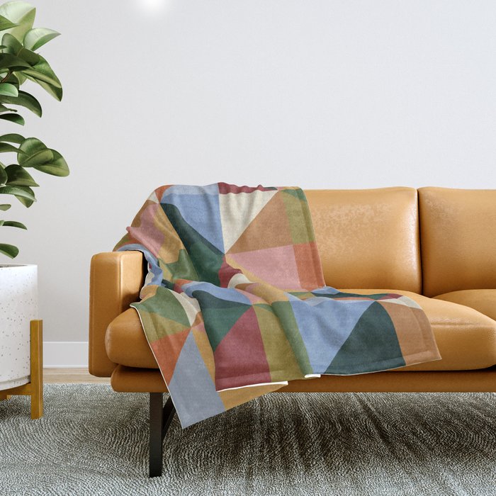 Warm triangles Throw Blanket Gallery Image 1