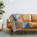 Warm triangles Throw Blanket Gallery Image 1