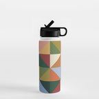 Warm triangles Water Bottle Gallery Image 1
