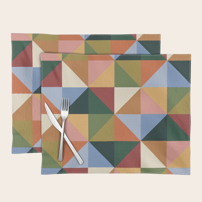 Warm triangles Placemat Gallery Image 1