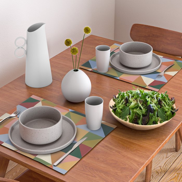 Warm triangles Placemat Gallery Image 2