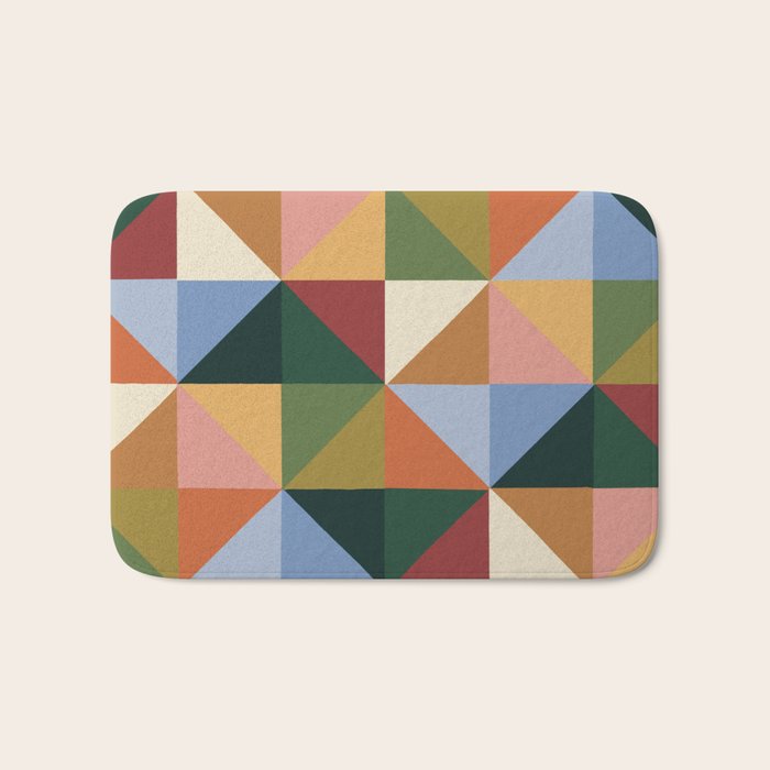 Warm triangles Bath Mat Gallery Image 1