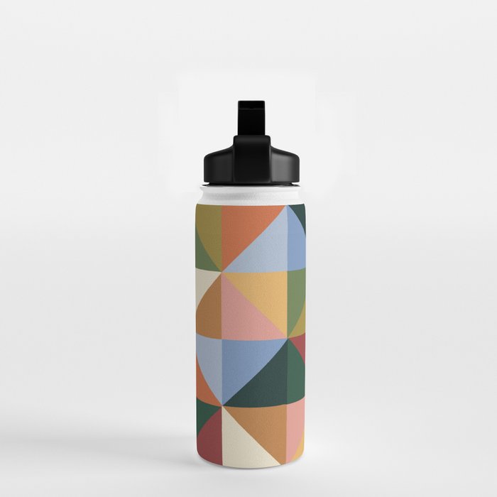 Warm triangles Water Bottle Gallery Image 2