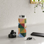 Warm triangles Water Bottle Gallery Image 4