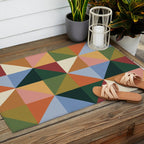 Warm triangles Outdoor Rug Gallery Image 2