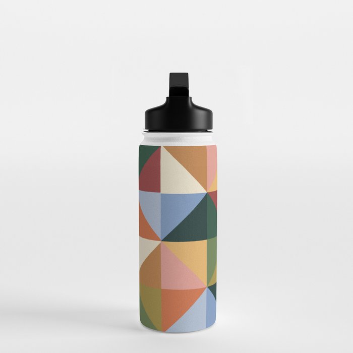 Warm triangles Water Bottle Gallery Image 3