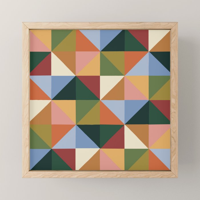 Warm triangles Mini Art Print Gallery Image 1