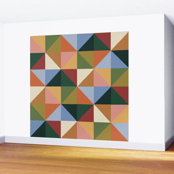 Warm triangles Wall Mural Gallery Image 2