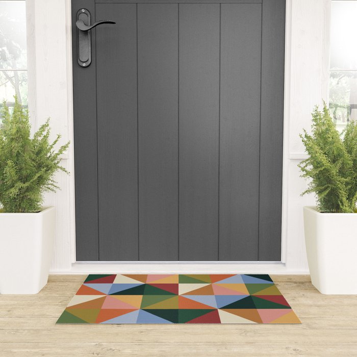 Warm triangles Welcome Mat Gallery Image 3