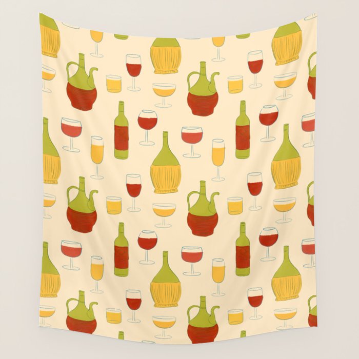 Italian Vino Wall Tapestry Gallery Image 1