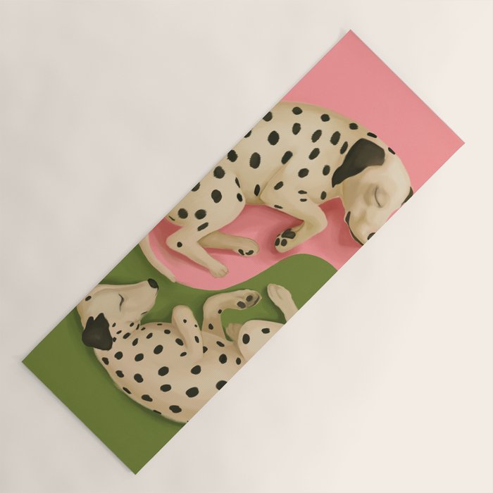 Yin and Yang Dalmatians Yoga Mat Gallery Image 1