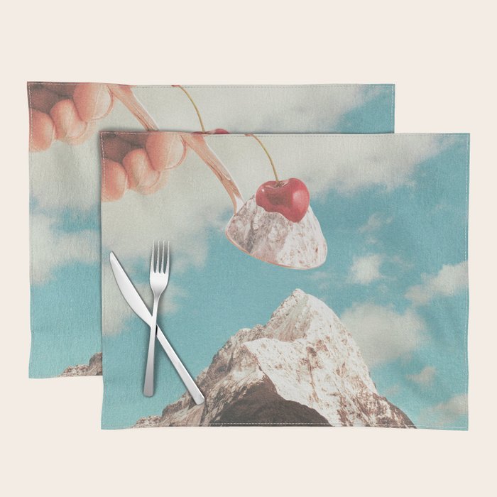 Sundae Summit II - Cherry Ice cream Mountain Peak Placemat Gallery Image 1