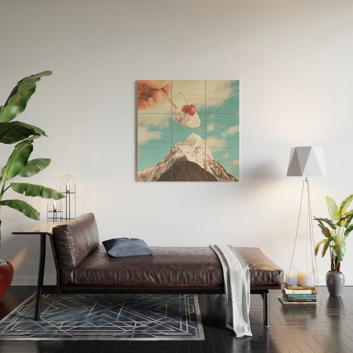 Sundae Summit II - Cherry Ice cream Mountain Peak Wood Wall Art Gallery Image 2