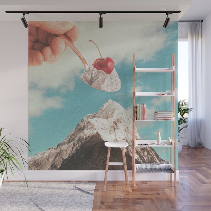 Sundae Summit II - Cherry Ice cream Mountain Peak Wall Mural Gallery Image 1