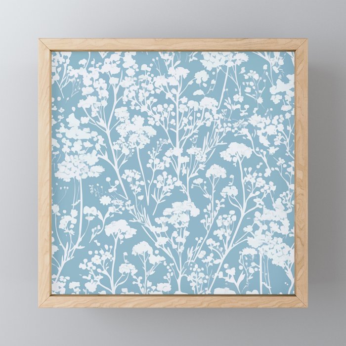 Sky Meadow Blue in Floral Mini Art Print Gallery Image 1