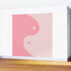 Pinkie Yin Yang Stars Wall Mural Gallery Image 2