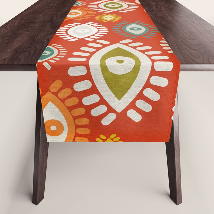 eyes pattern earthy fall Table Runner Gallery Image 1