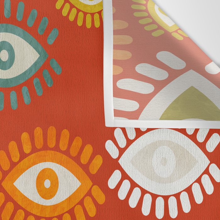 eyes pattern earthy fall Wall Tapestry Gallery Image 3