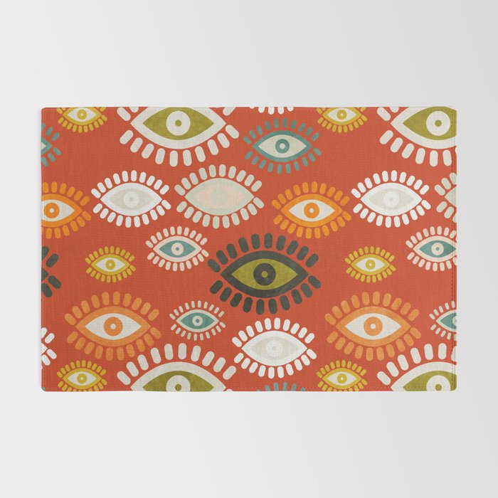 eyes pattern earthy fall Rug Gallery Image 2
