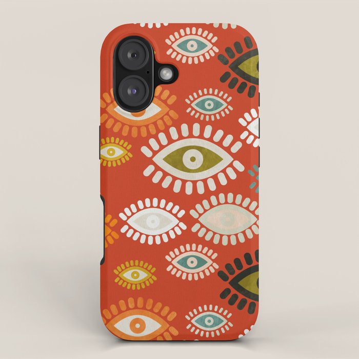 eyes pattern earthy fall iPhone Case Gallery Image 1