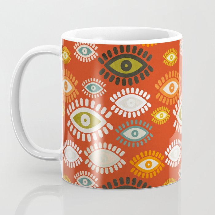eyes pattern earthy fall Coffee Mug Gallery Image 3