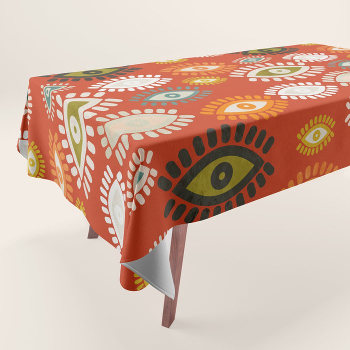 eyes pattern earthy fall Tablecloth Gallery Image 1
