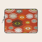 eyes pattern earthy fall Laptop Sleeve Gallery Image 1
