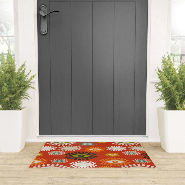eyes pattern earthy fall Welcome Mat Gallery Image 3