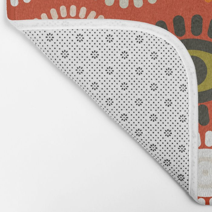 eyes pattern earthy fall Bath Mat Gallery Image 2