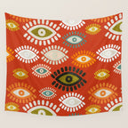 eyes pattern earthy fall Wall Tapestry Gallery Image 4